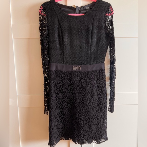 AMN wool blend dress in black - Picture 1 of 3